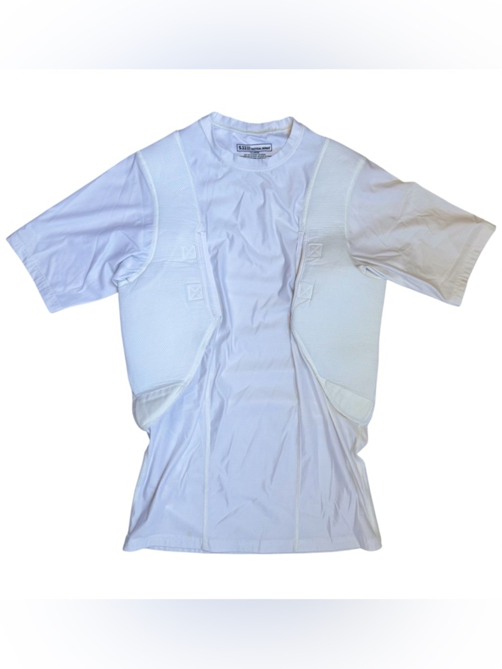 5.11 Shirt Mens XL White Tactical Holster Short Sleeve Padded Compression